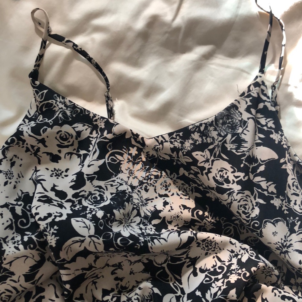 Black & White Floral Jumper